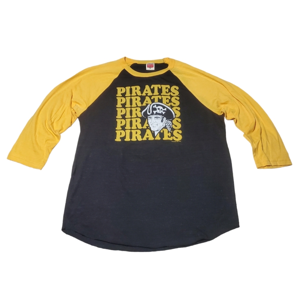 Old School Homage Pittsburgh Pirates Repeat 3/4 Sleeve Raglan